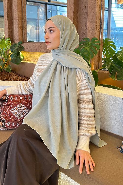Modalamelif Keten Şal Açık Yeşil