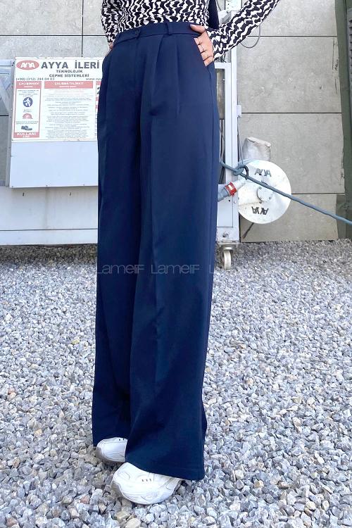 Lamelif Pensli Pantolon Lacivert