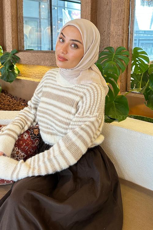 liseli Bambu Eşarp Taş