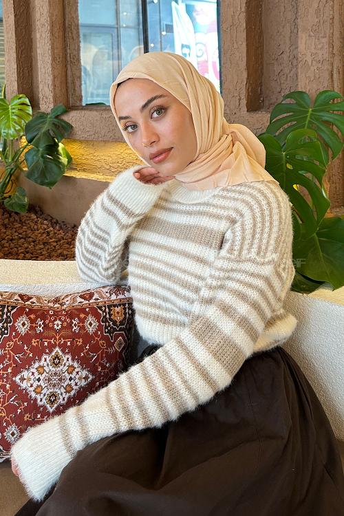 Lamelif Piliseli Bambu Eşarp Yavru Ağzı