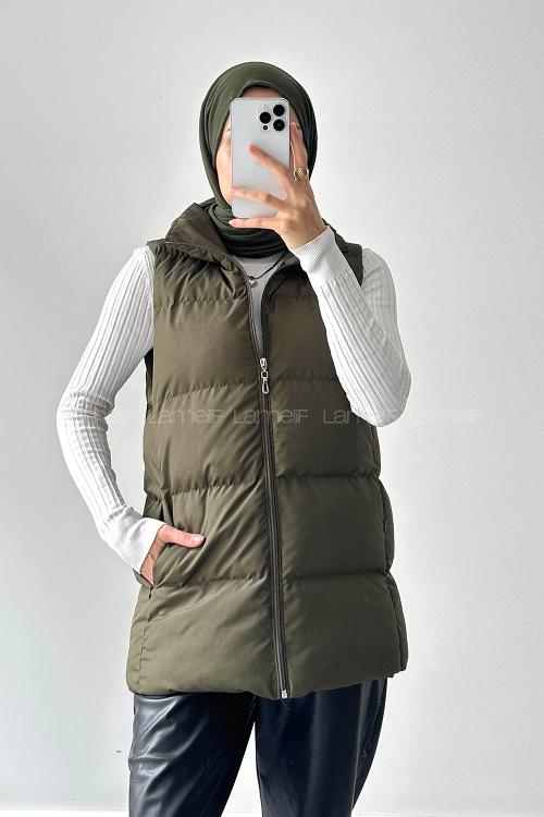 Lamelif Şişme Yelek Haki