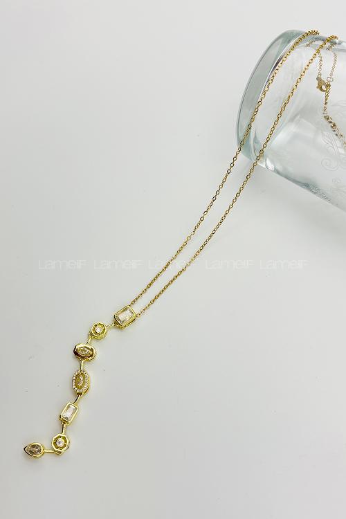Gold Gold Straight Necklace