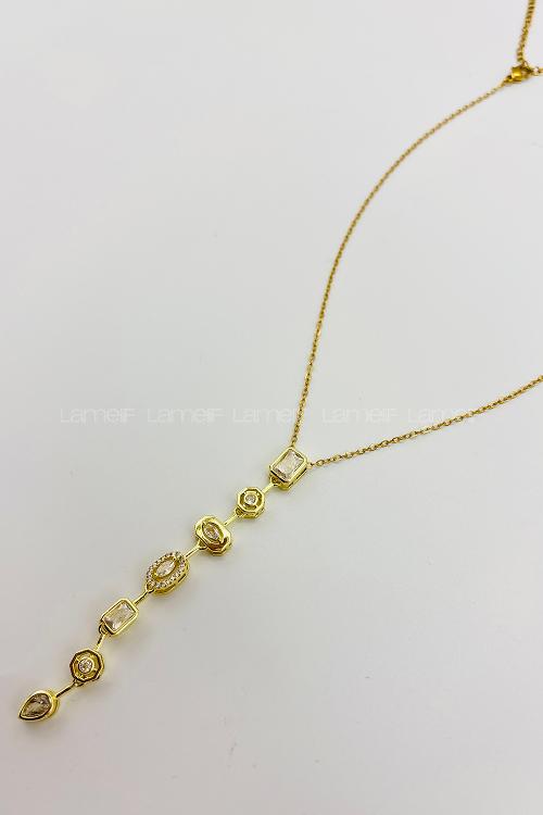 Gold Gold Straight Necklace