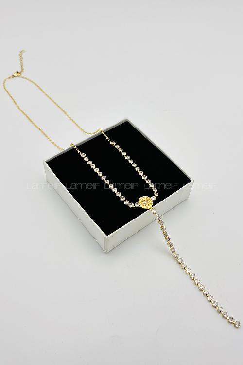 Gold Gold Straight Necklace
