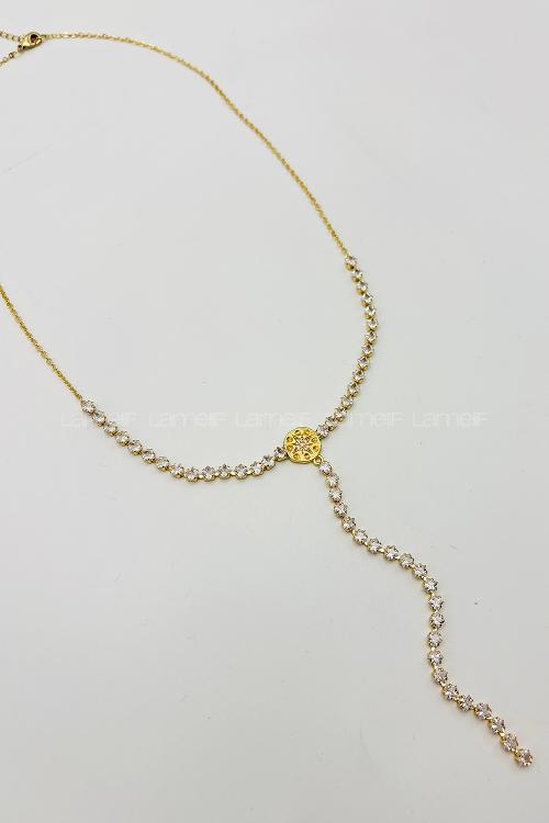 Gold Gold Straight Necklace