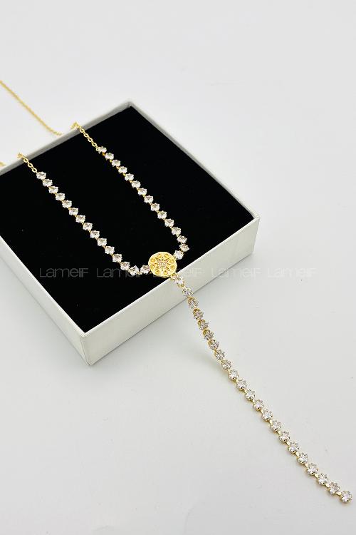 Gold Gold Straight Necklace