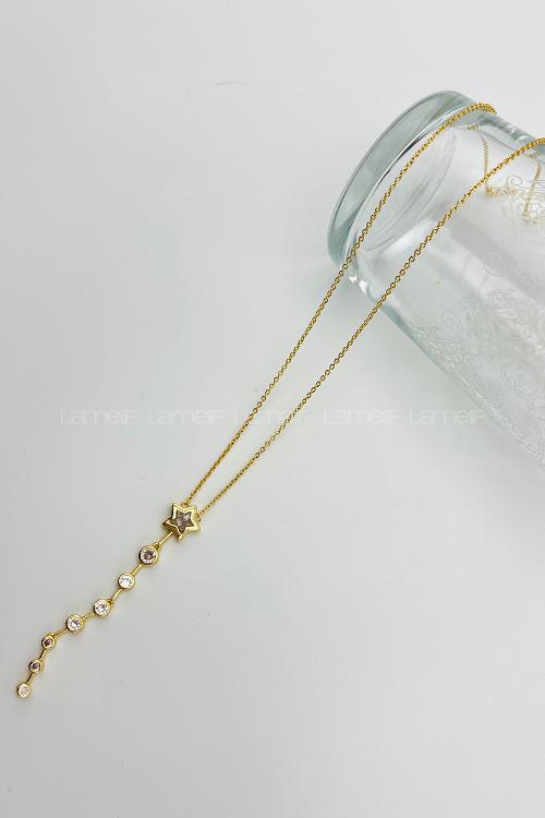 Gold-1 Gold Straight Necklace