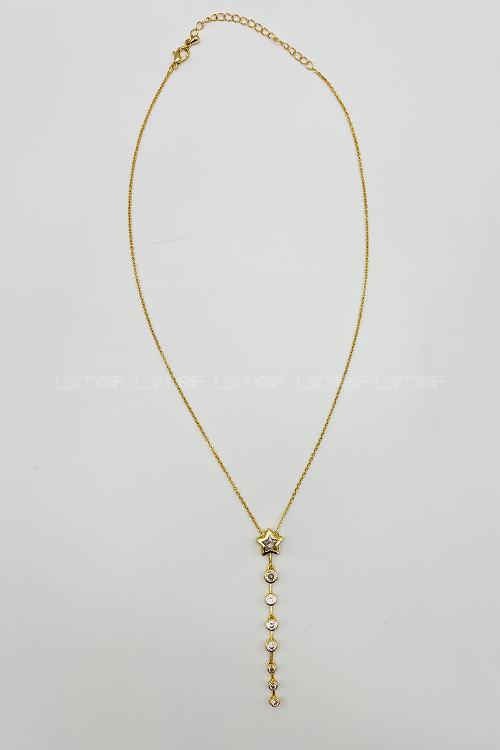 Gold-1 Gold Straight Necklace