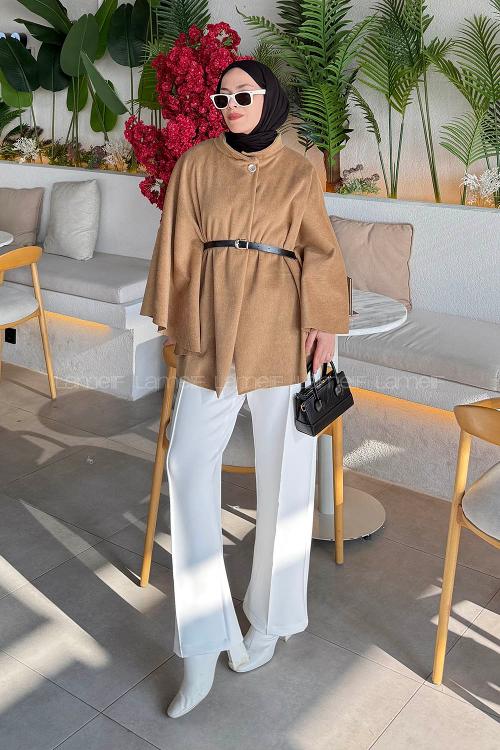 Lamelif Kemerli Panço Camel