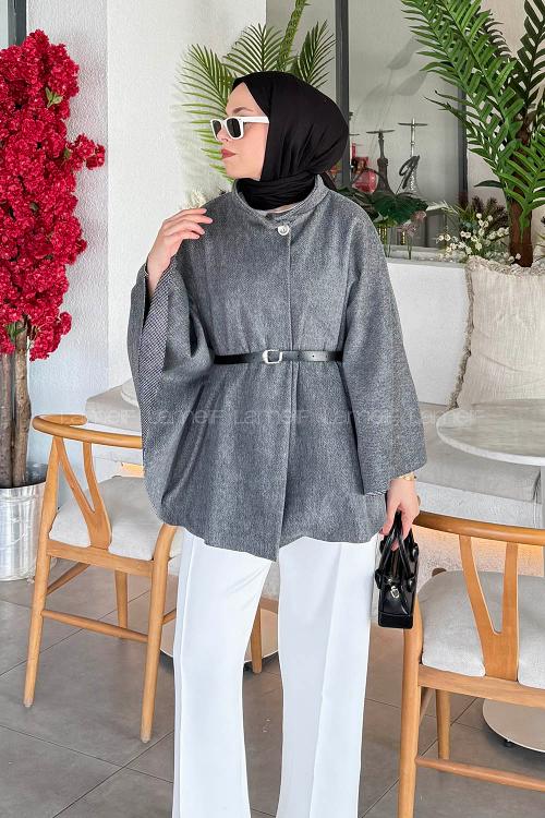 Lamelif Kemerli Panço Gri