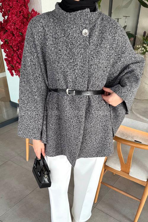 Lamelif Kemerli Panço Gri