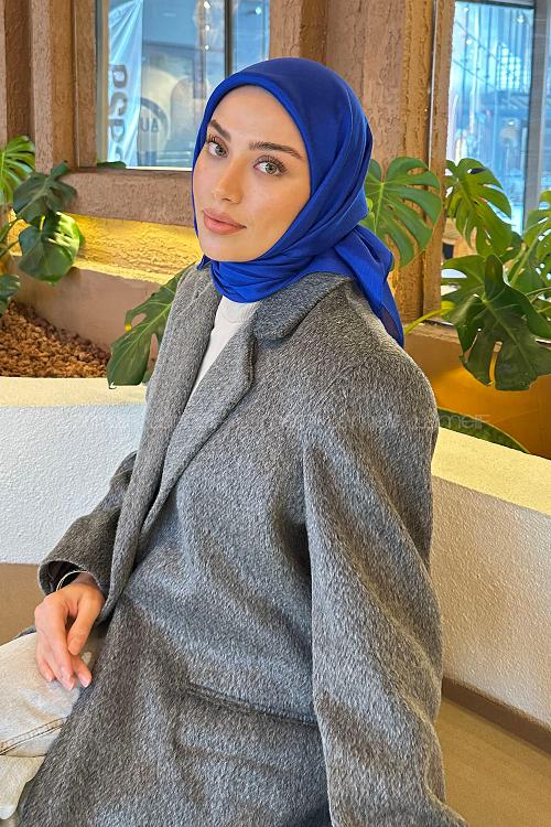 Lamelif Star Eşarp Saks Mavisi