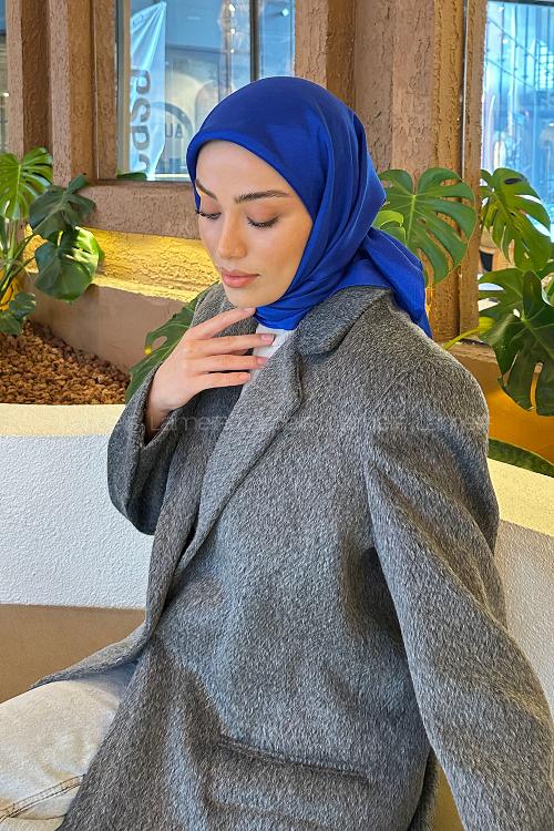 Lamelif Star Eşarp Saks Mavisi