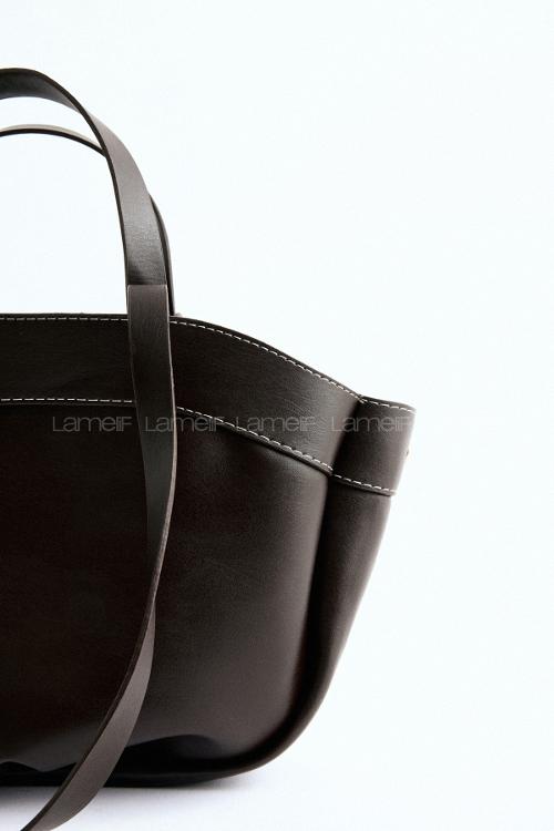 Lamelif Kadın Çift Saplı Tote Çanta Pablo Acı Kahve