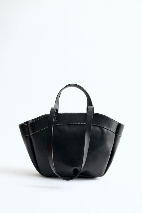 Lamelif Kadın Çift Saplı Tote Çanta Pablo Siyah