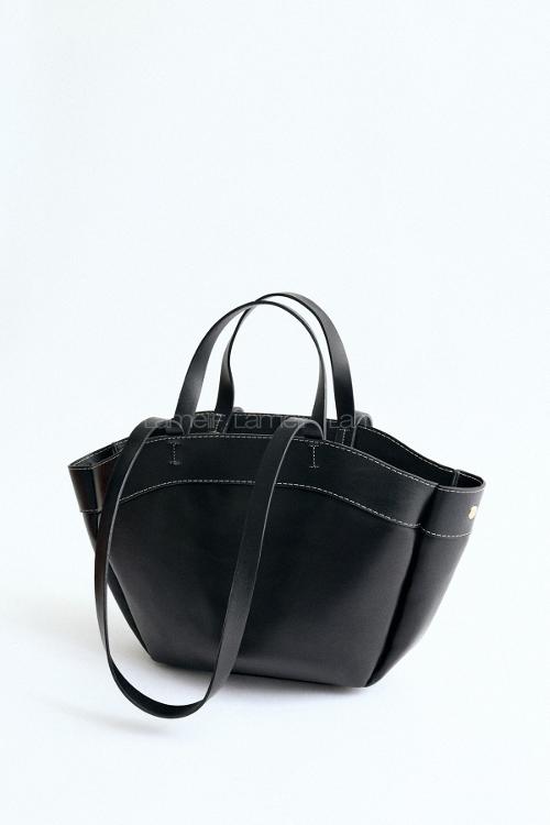 Lamelif Kadın Çift Saplı Tote Çanta Pablo Siyah