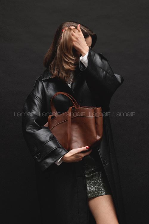 Lamelif Kadın Çift Saplı Tote Çanta Pablo Taba