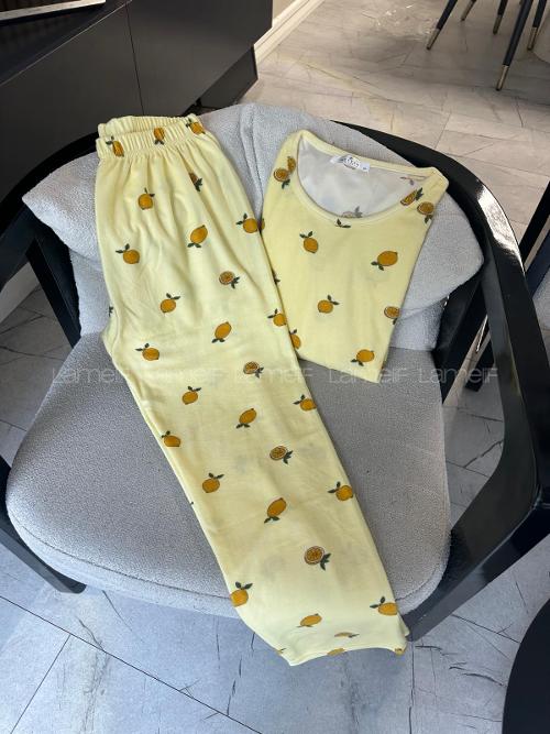 Lamelif Limon Detaylı Pijama Takımı
