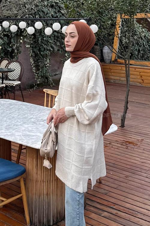 Lamelif Yumoş Triko Kazak Bej