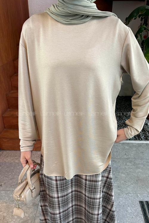 Lamelif Basic Sweat Bej