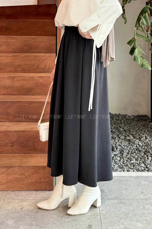 Lamelif Oysho Tesettür Etek Koyu Lacivert