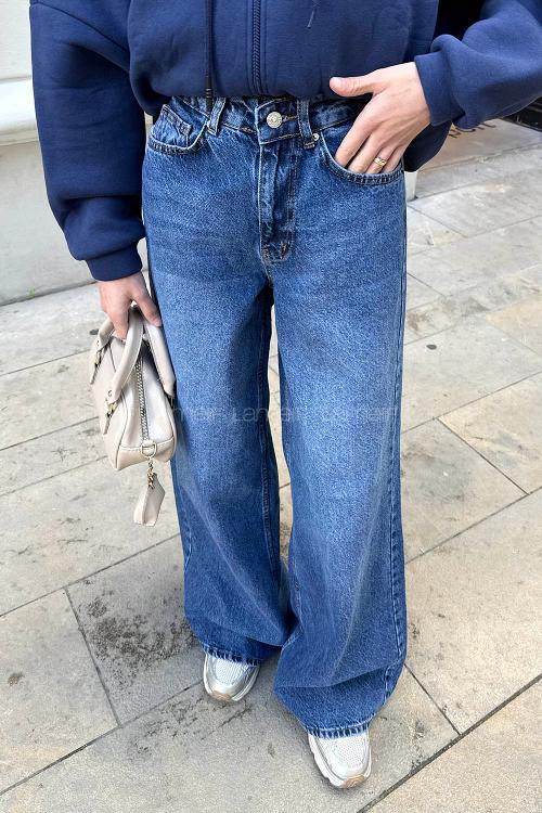 Lamelif Bol Paça Pantolon Açık Mavi