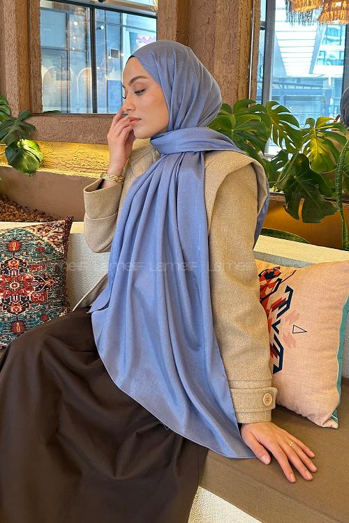 Lamelif Star Şal Gök Mavisi