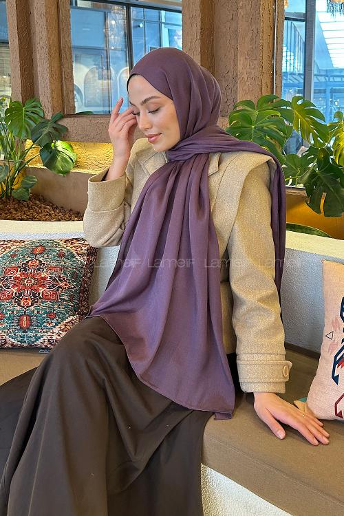 Lamelif Star Şal Koyu Mor