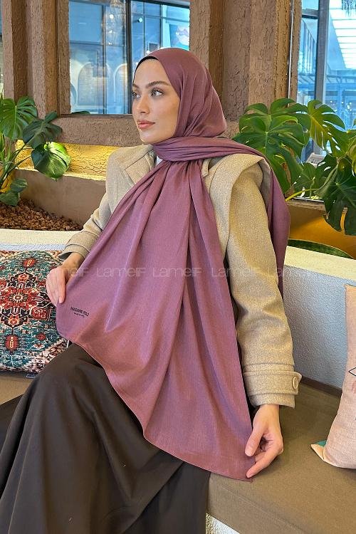 Plum Cotton Straight Shawl