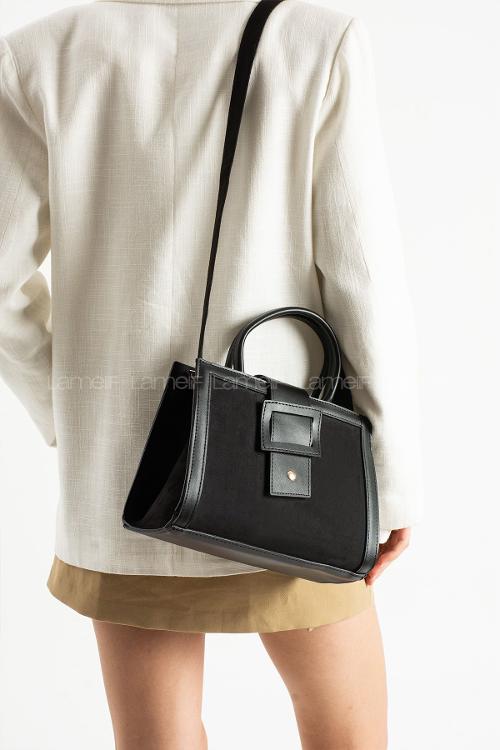 Lamelif Büyük Kadın El Ve Omuz Çanta Siyah