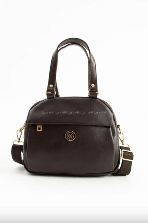 Lamelif Çok Gözlü El ve Omuz Çantası Geniş Hacim Fonsiyonel Bölmeli Çanta Acı Kahve