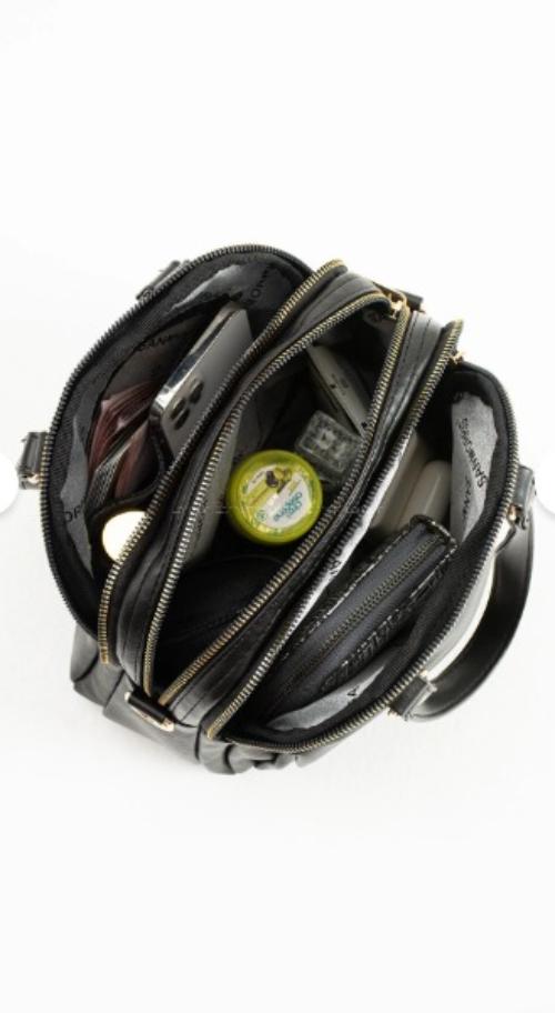 Lamelif Çok Gözlü El ve Omuz Çantası Geniş Hacim Fonsiyonel Bölmeli Çanta Siyah