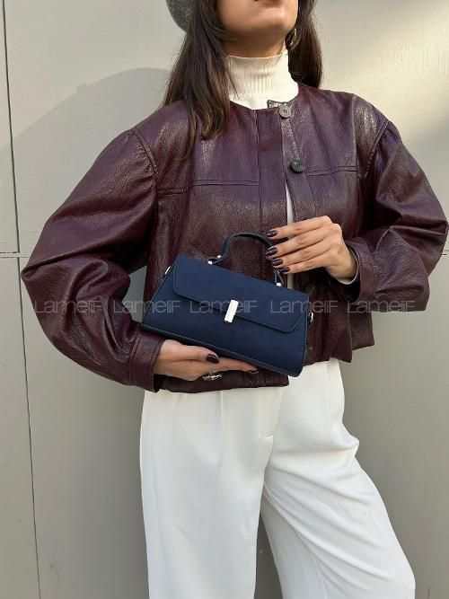 Lamelif Leına Süet Model Kadın Çapraz Çantası