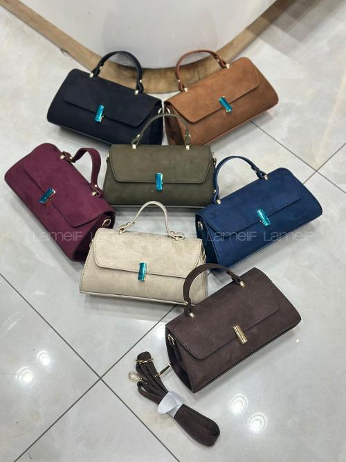 Lamelif Leına Süet Model Kadın Çapraz Çantası