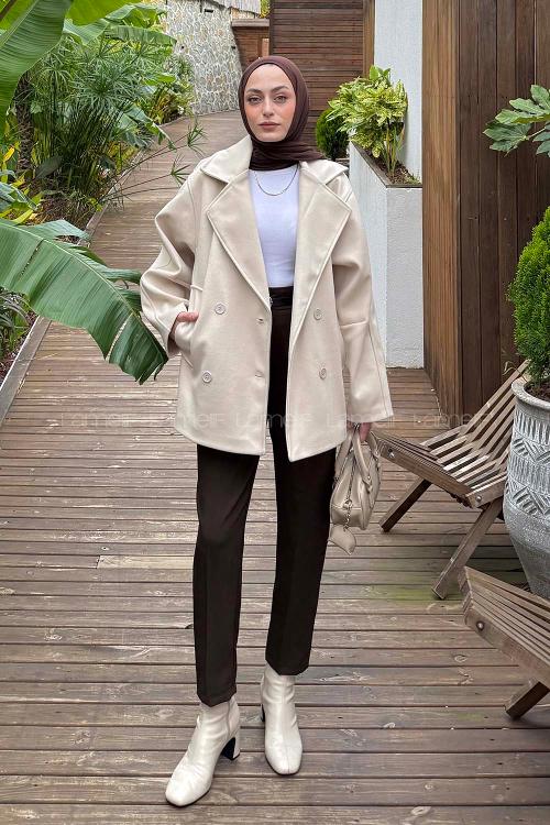 Lamelif Fleto Cep Kaban Krem