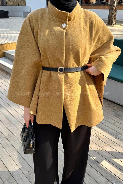 Lamelif Kemerli Panço Camel