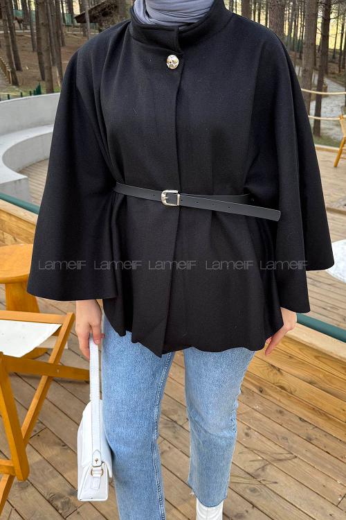 Lamelif Kemerli Panço Siyah