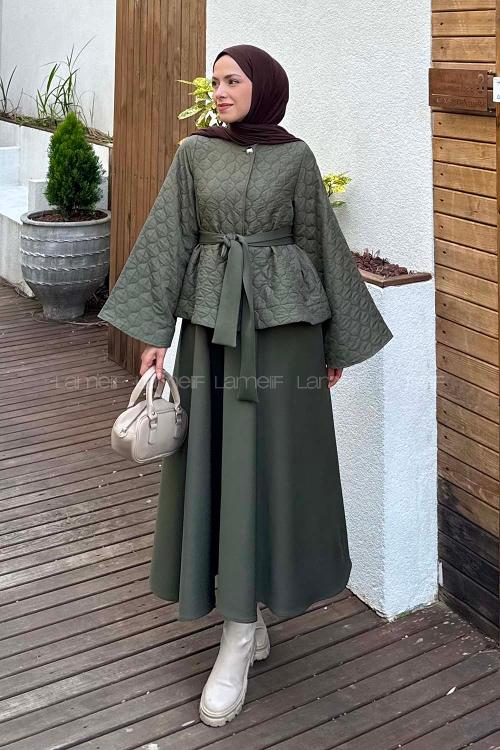 Lamelif Scuba Etekli İkili Takım Haki