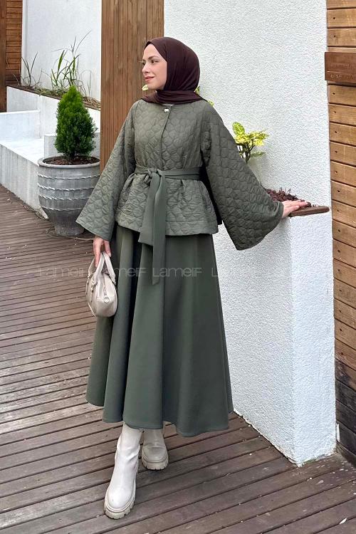 Lamelif Scuba Etekli İkili Takım Haki