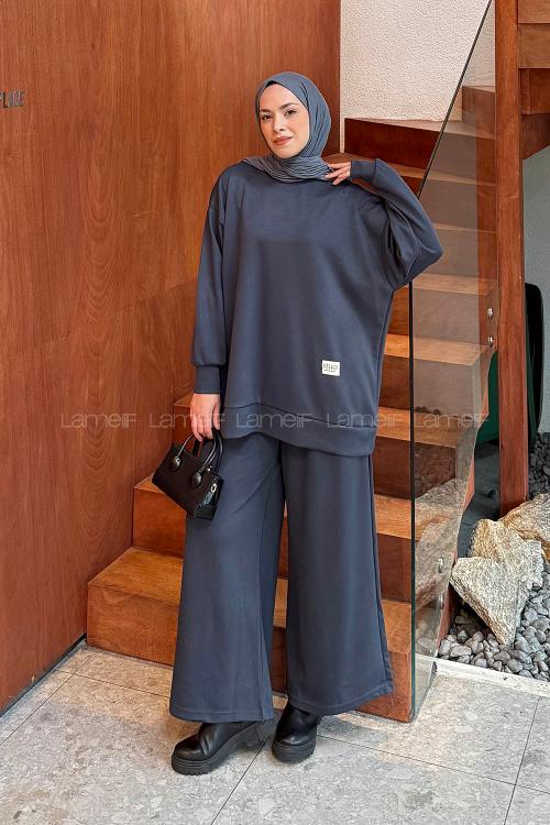 Lamelif Armalı Basic Oysho Takım Antrasit