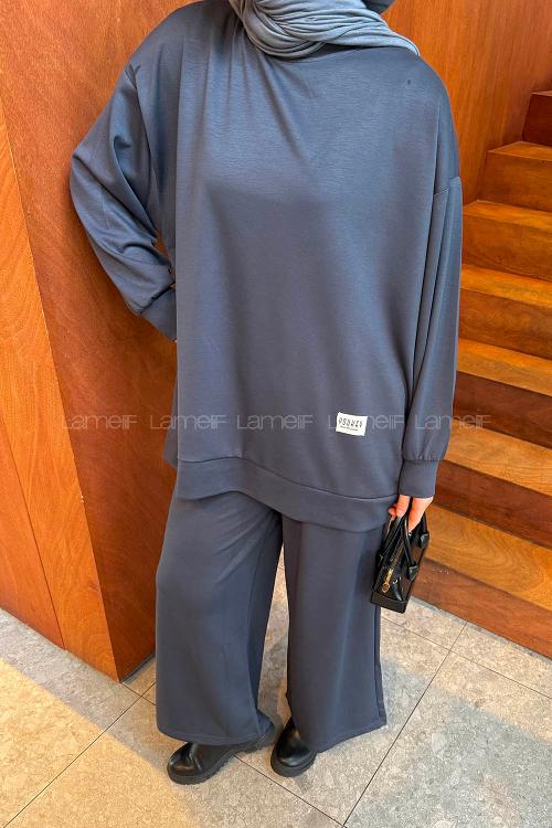 Lamelif Armalı Basic Oysho Takım Antrasit