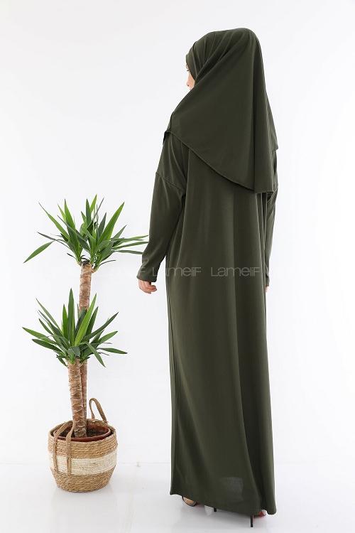 Khaki Normal Neck Lycra Dresess