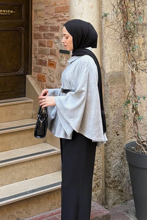 Lamelif Kemerli Panço Gri