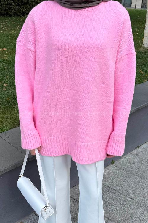 Pink Turtle Neck Long Arm Jumper