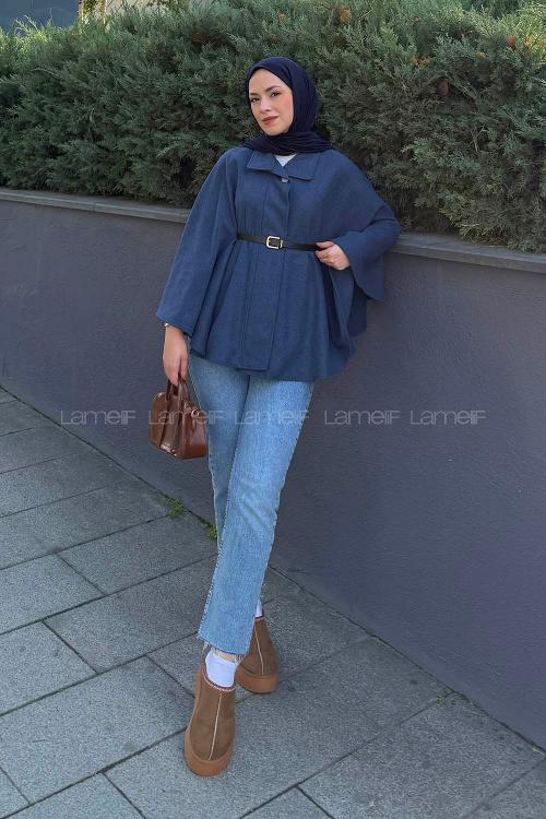 Lamelif Kemerli Panço Lacivert