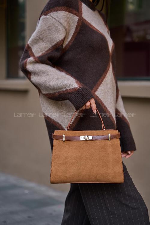 Tan With Suspenders Skin Arm Bag Bag