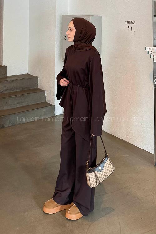 Lamelif Asimetrik Oyhso Takım Acı kahve