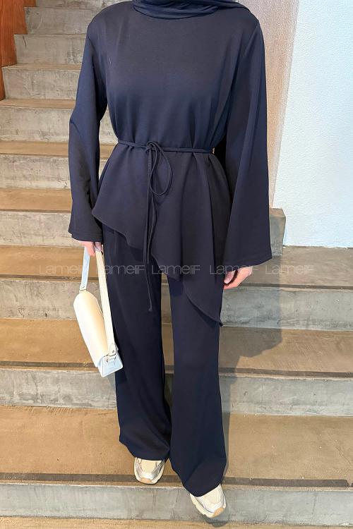 Lamelif Asimetrik Oyhso Takım Lacivert