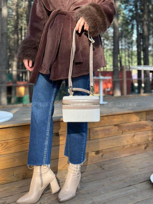 Mink With Suspenders Bag