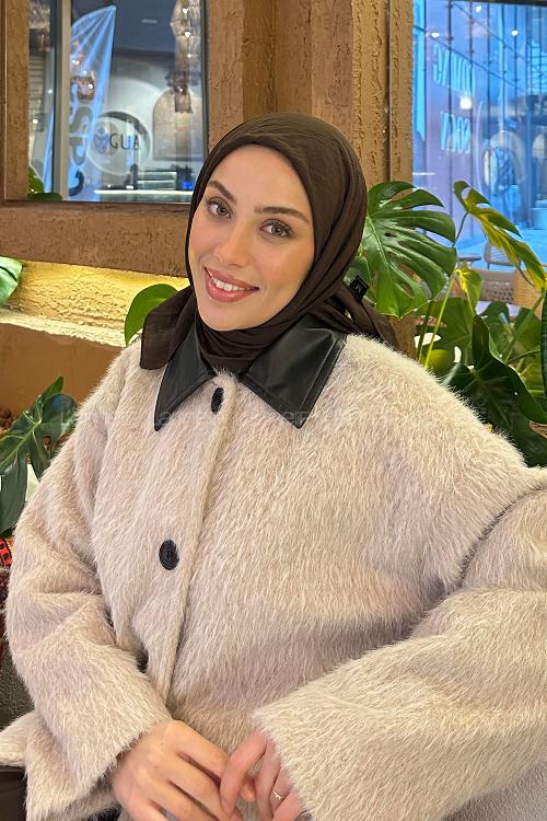 Lamelif Comfort Pamuk Eşarp Acı Kahve